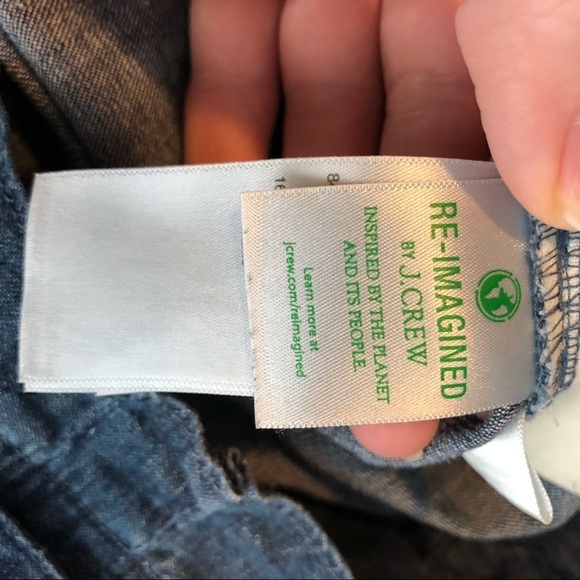 J.CREW Paper-Bag Pant Chambray Denim High Waist Tie Belt Pockets Pleated An054 0 - Picture 10 of 13